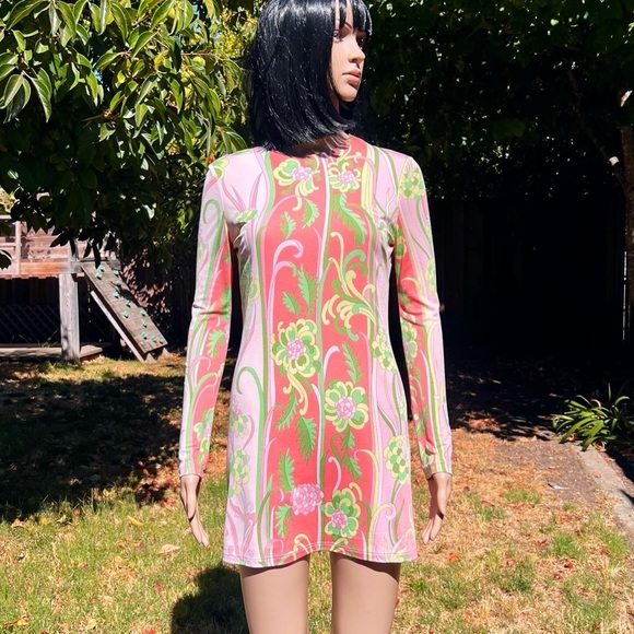 1960s Brunella Mode Psychedelic Mod Mini Dress – Made in Italy - Picture 1 of 7
